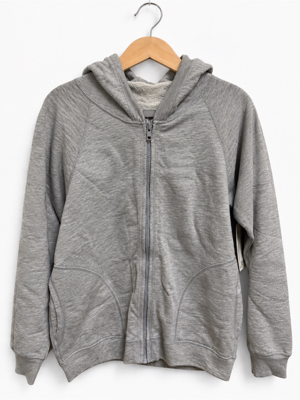Vintage 2000 Hanna Andersson Sweden Sample Zip Hoodie Gray 130 Size 8 NWT